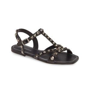 Jeffrey Campbell leather sandals ankle strap studded new size 8